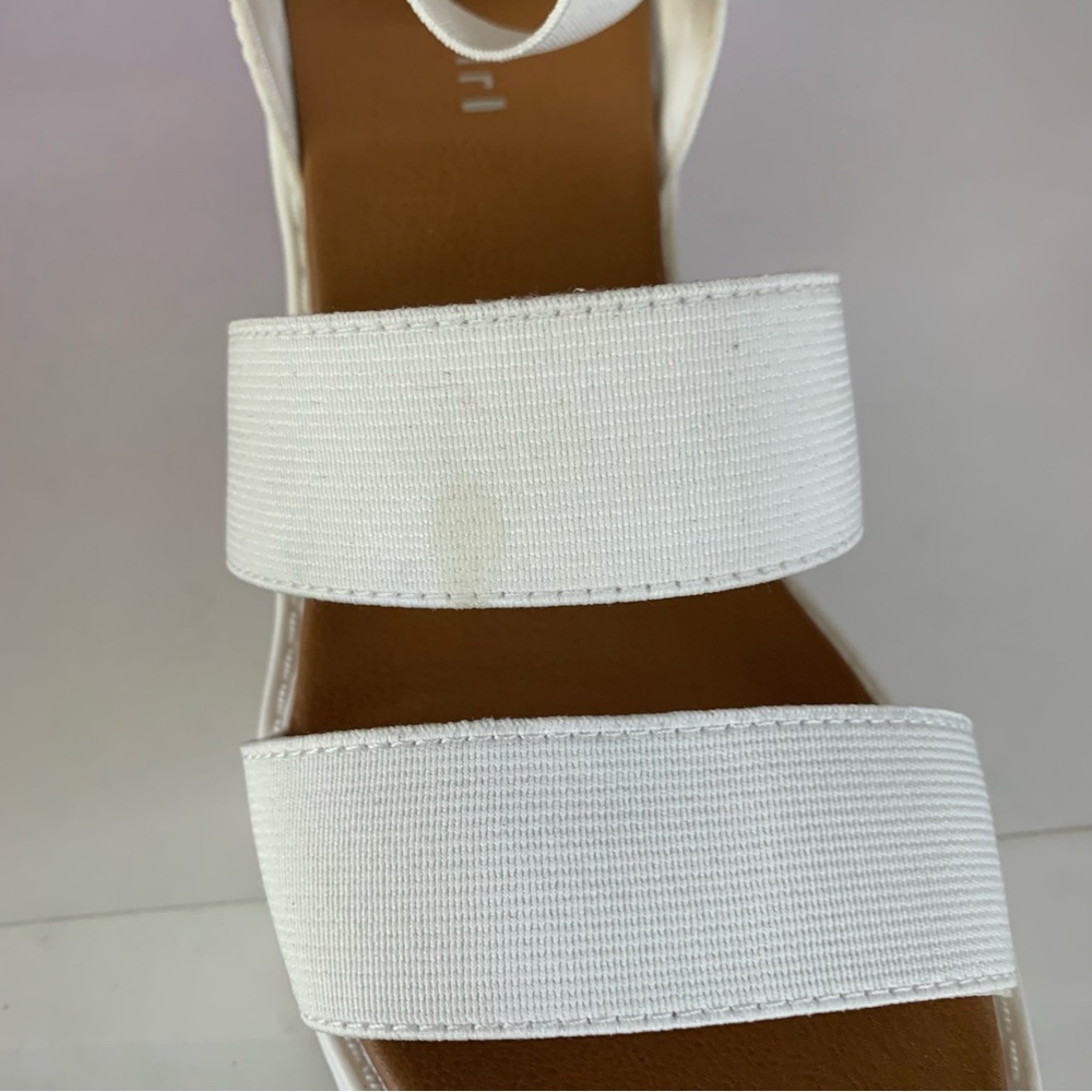 Madden Girl Women's Sohoo White Fabric Platform Block Strappy Sandals US 9 M - Picture 9 of 12